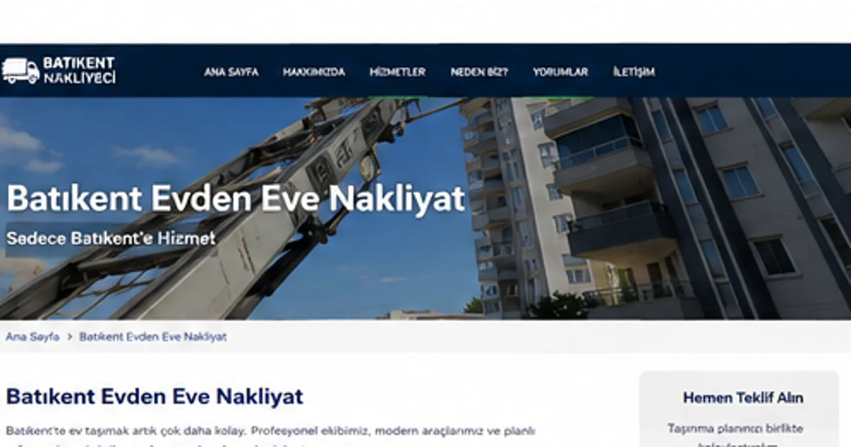 Batıkent evden eve nakliyat profesyonel ev taşıma hizmeti