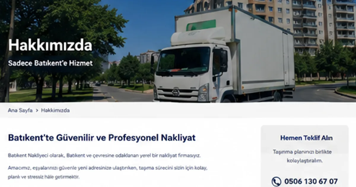 Batıkent küçük nakliyat küçük araçla eşya taşıma hizmeti