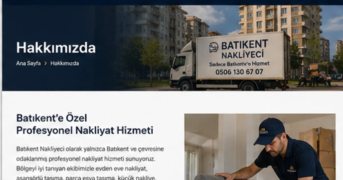 Batıkent Nakliyeci hakkında yerel ve profesyonel nakliyat hizmeti